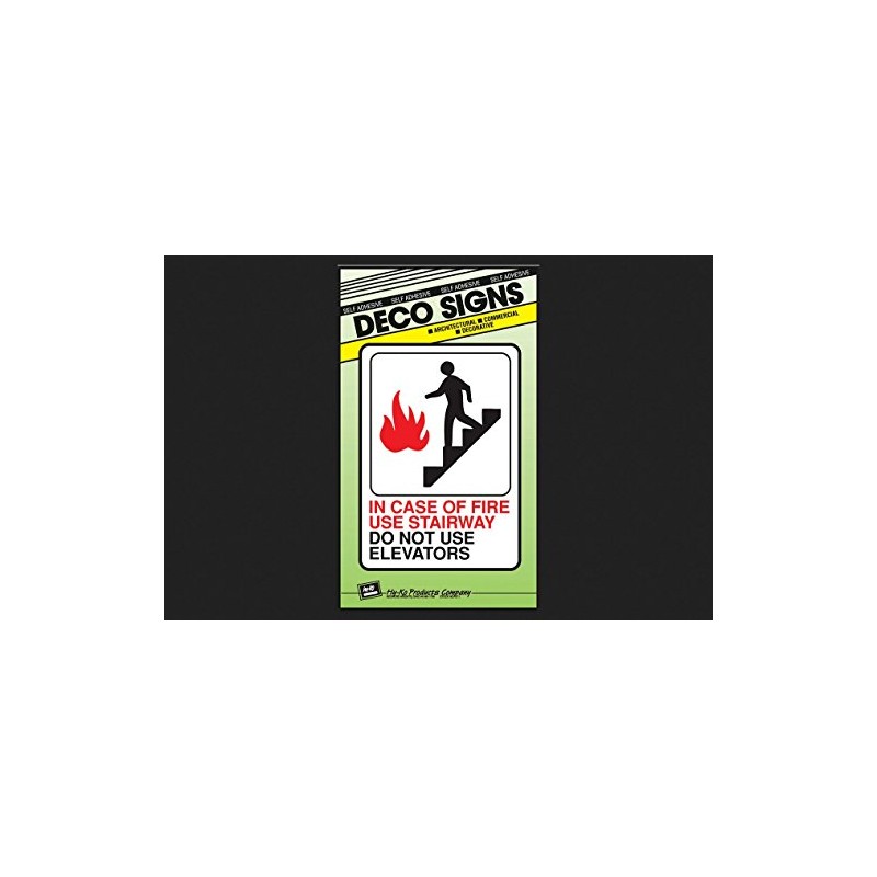 Hy-ko Sign Brown 5" x 7" in Case of Fire