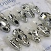 Clear Full Stone Gra Handmade Nail Tip Pedi Tip -