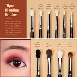 Jessup Brochas para Maquillaje Ojos, 28 Piezas Set Brocha de Maquillaje Profesional para Ojos,Sintéticas Premium Pinceles Sombra de Ojos,Delineador de