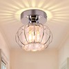 FRIXCHUR Small Ceiling Light Semi Flush Mount Ceiling Light Chrome