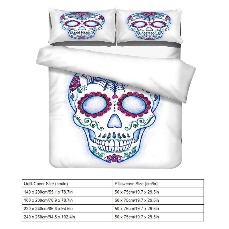 3Pcs/Set Distinctive Pattern Bedding Set Polyester Fiber Comfortable Quilt Cover