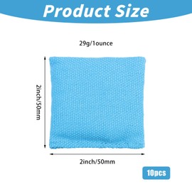 beinkmake 10Pcs Cornhole Bean Bags 2" x 2" Small Nylon Bean Bags Bulk Classic for Throwing Sack Tossing Games Outdoor Fun Sports Party Game