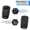 WORCAS Key Fob Case Carbon Fiber Pattern Silicone Cover Compatible