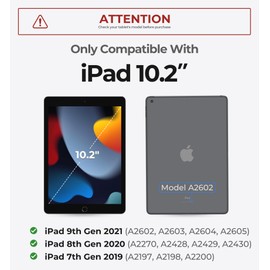 Dexnor Dexnor for iPad 9th Generation Case with Keyboard Floating Cantilever Magnetic Stand Multi-Touch Trackpad Backlit Pencil Holder Magic Style Keyboard Case for iPad 9th/8th/7th Gen 10.2 inch, Black