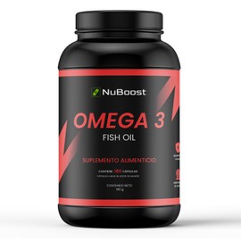Omega 3 1000mg 180 Cápsulas 3 meses de consumo Dha, Omega3, Fish Oil Omega 3, Omega 3 Salmon Oil,Omega 3 Fish Oil, Aceite de Pescado omega 3 USDA-Nuboost