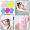 12pares Guantes Exfoliantes Ducha Baño Body Spa Fibra Unisex