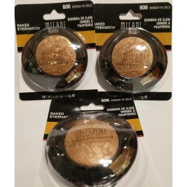 Milani Marbelized Baked Eyeshadow DRENCH IN GOLD #606, Lot of 3, new .