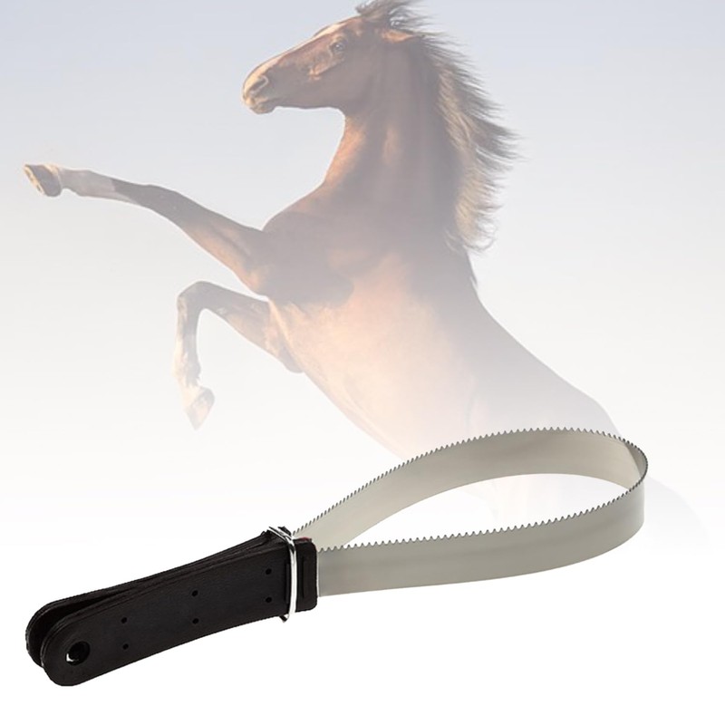 MEISH Horse Hair Brush Dual-Sided Shedding Blade Stainless Steel Shedder