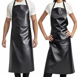 GoldPig Heavy-Duty Waterproof Apron, Chemical Resistant Rubber Vinyl for Industrial, Lab, Kitchen, Butcher & Grilling (40")