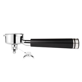 LILQ 54mm Double Spouts 3 Ears Portafilter | Compatible with 54mm Breville Machines | Espresso Coffee Accessories | Stable Handle (Aluminum Flat, 54mm Breville Double Spouts)