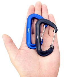 L-Rover Carabiner,12KN Lightweight Heavy Duty Carabiner Clips,Aluminium Wiregate Caribeaners for Hammocks,Camping, Key Chains, Outdoor and Gym etc,Hiking & Utility