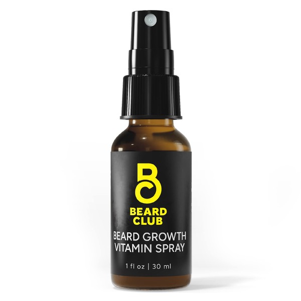 Beard Club Beard Growth Vitamin Spray - Natural Formula for Fuller, Thicker Facial Hair, Easy-to-Use, Nourishing & Soothing, Ideal for All Beard Types & Skin - Boost Your Beard