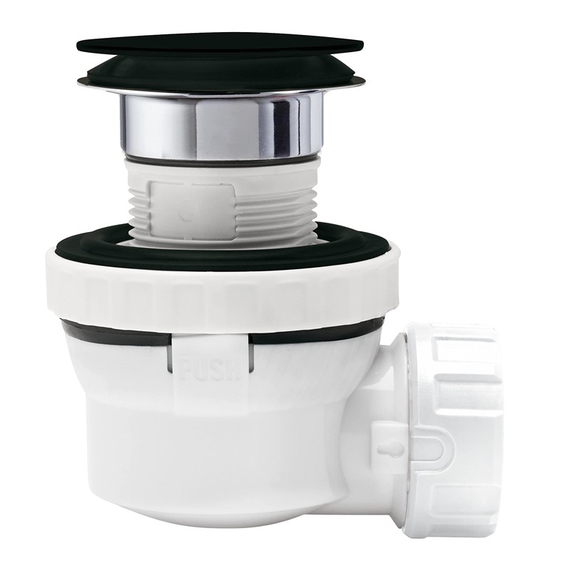 Wirquin 30722863 XS Pure Black Ultra-Compact Complete Set for Sink