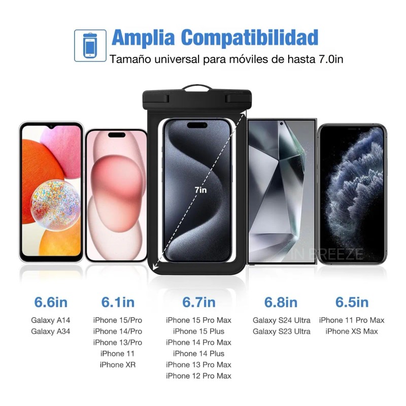 2pz Funda Bolsa Protectora Impermeable Para Teléfono Móvil
