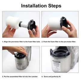 Lemige Replacement filters for Shark Flex DuoClean Corded Ultra-Light Vacuum HV390, HV391, HV392, 2 HEPA Filters + 2 Foam Filters+ 2 Pre-Motor Filters