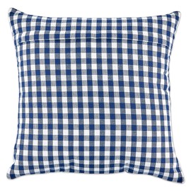 DII Pillow Cover Gingham/Check Kitchen & Home Décor, 18x18, Navy & Off-White