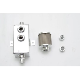 1320 performance 1L catch can V1 universal baffled Silver 10an dual fitting