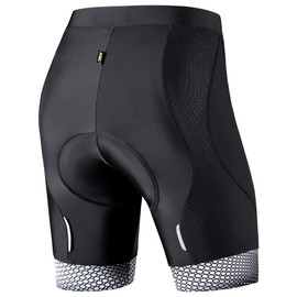 XGC Women's Cycling Shorts Bike Shorts and Cycling Underwear with High-Elasticity and Highly Breathable 4D Padded (Black_White2, L)