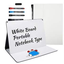 Small Desk Dry Erase Board, A4 White Board with Standing, Mini Whiteboard Easel Pad Set, Stenography Artifact for Office, Home and School Supplies, 17.5 * 11.8 Inches Reusable Notepad