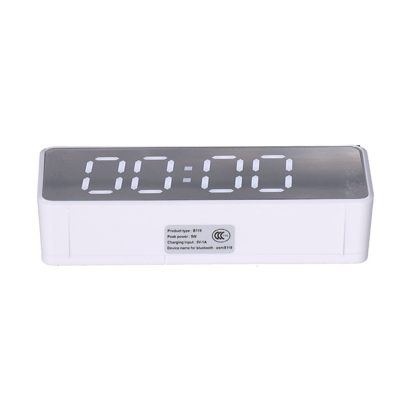 EG-010 Bluetooth Clock Speaker with LED Mirror Portable Drop Proof