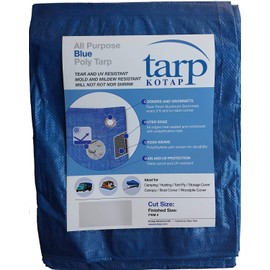 Kotap TRA-1216 Multiple Sizes All Purpose 5-mil Poly Tarp, 12 x 16-Foot, Blue