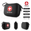 Mini First Aid Kit, 100 Pieces Water-Resistant Hard Shell Small