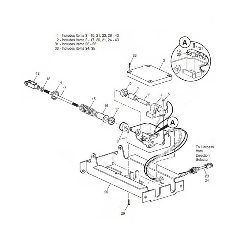 Golf Cart Inductive Throttle Sensor Quick Response 25854 G01 Replacement