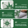 20 Pieces Tile Stickers, Classic Eight-Pointed Star Tile Stickers, Green