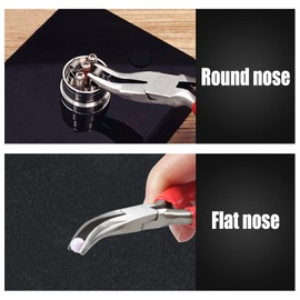 LEONTOOL 5-Inch Bent Nose Pliers Mini Bent Needle Nose Pliers Bent Long Nose Pliers Curved Chain-Nose Pliers Angled Long Needle Nose Pliers for Crafting and Repair Jewelry Making Supplies