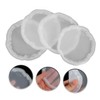 4pcs Fruit Plate Mold Dinner Dish Cushion Mold Circle Casting
