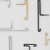 MOEBE WALL HOOK Wall Hook, Small, Small, 2 Pieces Brass