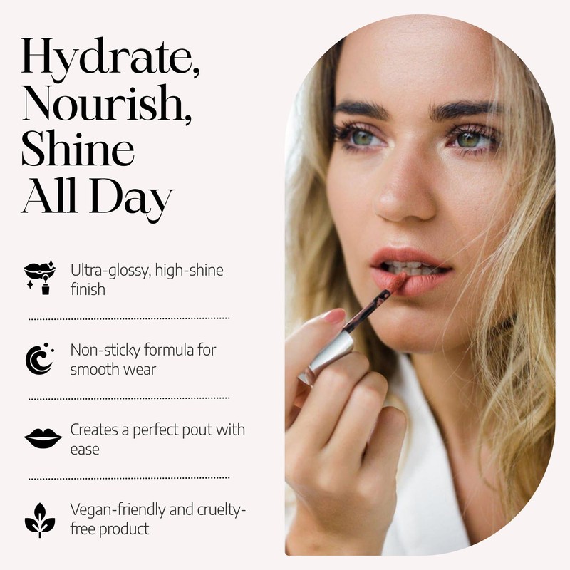 Radiant Professional Lip Glaze (15 Shades) - Ultra-Glossy, Non-Sticky &