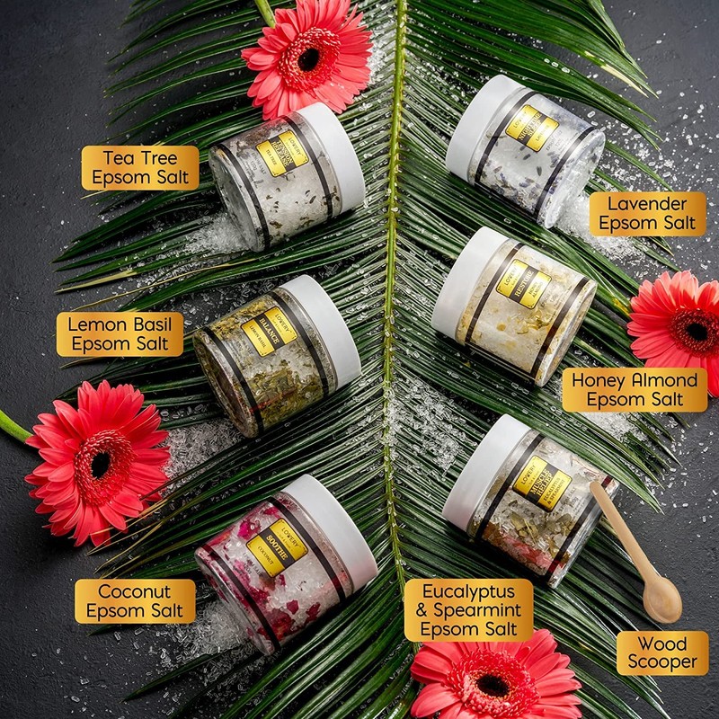 Spa Gifts for Women, Epsom Bath Salts Gift Basket Set,
