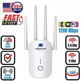 Gator Cable WiFi Range Extender Repeater 1200Mbps Wireless Amplifier Router Signal Booster