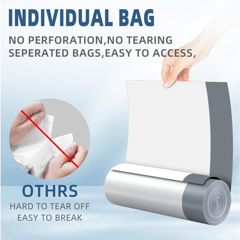 120 Counts 1.6 Gallon Mini Drawstring Trash Bags, Small Garbage