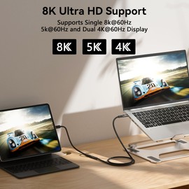 Yiicumhh USB-c Extension Cable for Thunderbolt 4 Extension Cable 40Gbps Data Transfer,USB c Male to Female, 8K@120hz 4k@60hz Display/PD 240W, 0.5M/1.65FT