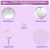 YiiYiiGO Button Maker Keychain Supplies, 50 Sets Pin Making Kit