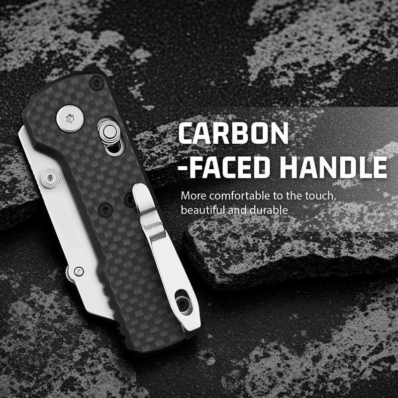 Folding Pocket Utility Knife, Quick Change Box Cutter with Rail