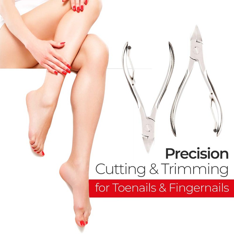 TITANIA Nail clippers approx. 10.5 cm, hardened, nickel-plated, pack of