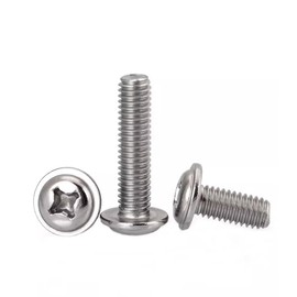 SYDARSYN Rounded Head Screw with Cross Machine Screws 304 Stainless Steel Cabinet Handles Knobs Screws M4 x 8 mm (Pack of 30)