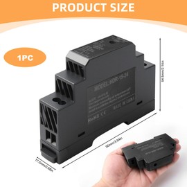 Switching Power Supply 24V Ring Transformer Din Rail for Industrial Enclosure Box Case Dinrail Automation Equipment HDR 15W 24V 0.63A Universal for Ring Door Bell System and More AC100V-240V