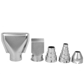 Hot Air Nozzle, 5 Pieces 35 mm Heat Gun Nozzle Set, Stainless Steel, Hot Air Gun Nozzle Attachments