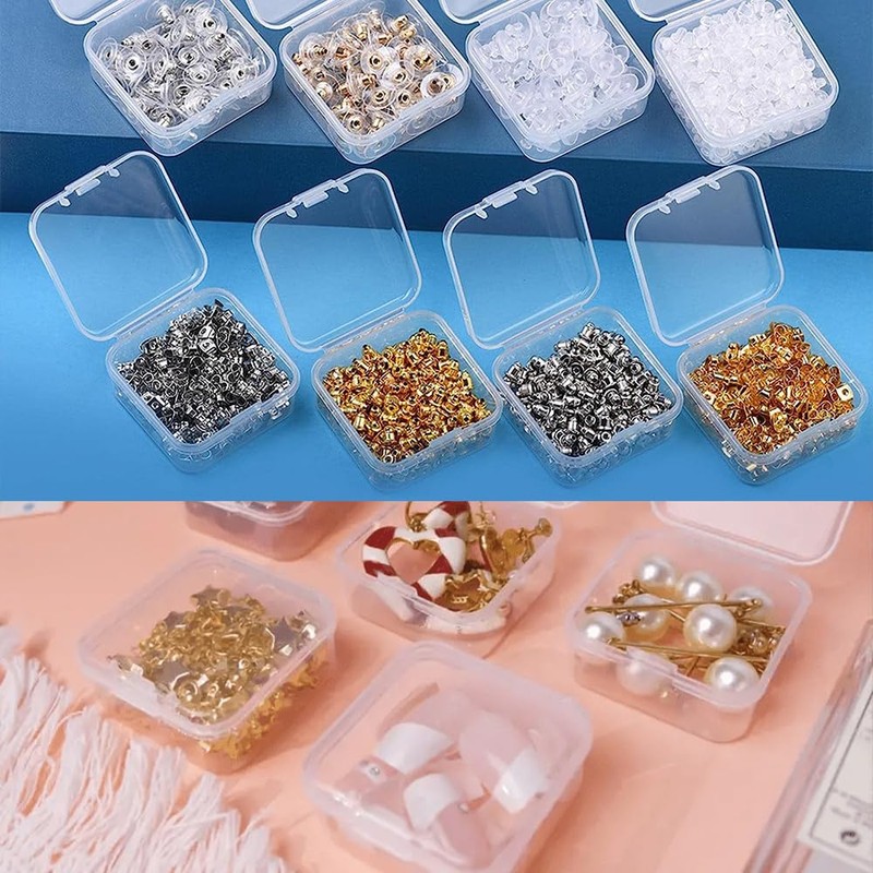 XINGSUI 1 Set Rectangular Plastic Boxes,Photo Storage Box,Clear Plastic Organizer