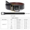 KASBAH Men's Reversible Leather Belt Work Casual Belt Two-in-One Belt