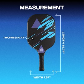 Sevko Pickleball Paddles Set of 2 - Fiberglass Surface Pickleball Paddles Set - 4 Pickleball Balls, & Carry Bag, Pickle Ball Paddle (Black)