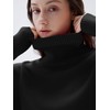 SUUKSESS Women Oversized Cashmere Chunky Turtleneck Pullover Sweater Long Sleeve