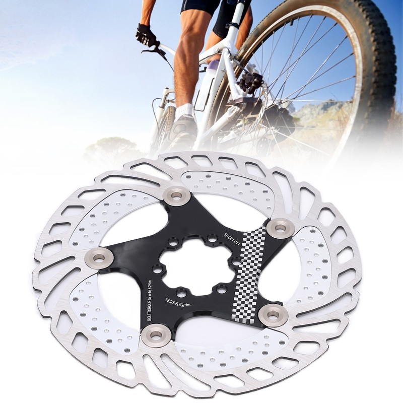 Disc Brake Rotor Black CNC Engraving Milling Anodized Marking Bike