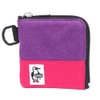 Chums Square Coin Case Sweat Nylon Picnic Travel Wallet, H-Violet/Pink