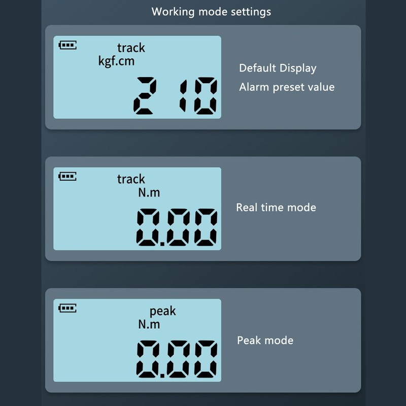 Digital Display Torsion Meter High Accuracy 1/2 Connector 6 to