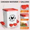Tgeyd Chicken Waterer 5 Gallon, with 6 Enlarge Automatic Water